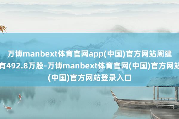 万博manbext体育官网app(中国)官方网站周建新上期捏有492.8万股-万博manbext体育官网(中国)官方网站登录入口