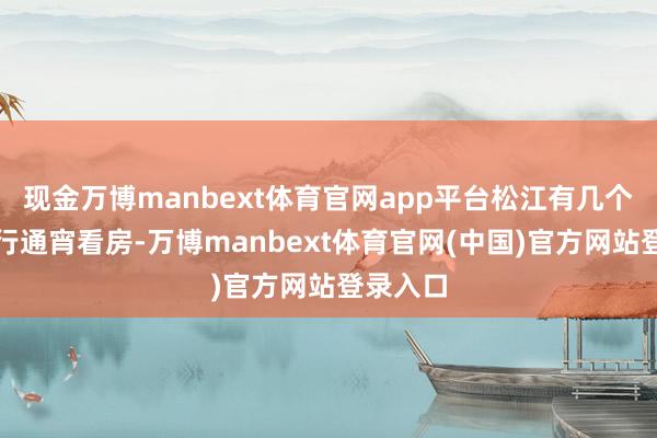 现金万博manbext体育官网app平台松江有几个楼盘进行通宵看房-万博manbext体育官网(中国)官方网站登录入口