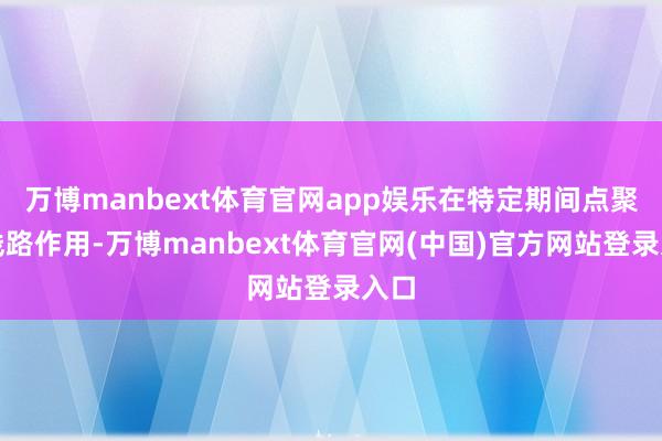 万博manbext体育官网app娱乐在特定期间点聚合线路作用-万博manbext体育官网(中国)官方网站登录入口